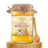 Natural Premium A2 Gir Cow Bilona Ghee With Wooden Spoon By Frilzon | Traditional Bilona Method, Cultured Danedar Desi Homemade Ghee | (1 Litr) 33.8 Ounce | Jar Pack